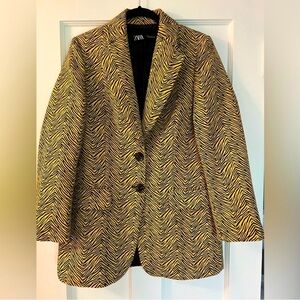 Zara zebra striped blazer